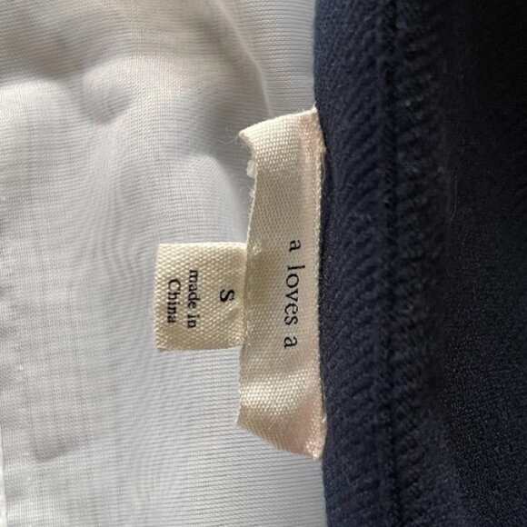 Navy Blue Wrap Mini Skirt - Picture 5 of 10